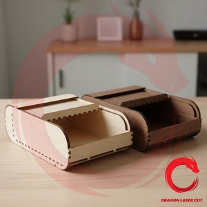 Laser cut wooden rolltop box SVG bundle glowforge wood rolltop storage files Vector template cutting file Dxf Pdf Eps Cdr cnc pattern