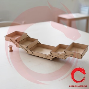 Laser cut Saving Box organizer SVG bundle glowforge wood storage box DXF files Vector template cutting file Eps Pdf cnc