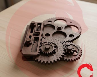 Laser cut file Svg Template Mechanical Wooden Light switch complicator assembly model toy SVG Vector puzzle Dxf Eps Pdf Png cnc