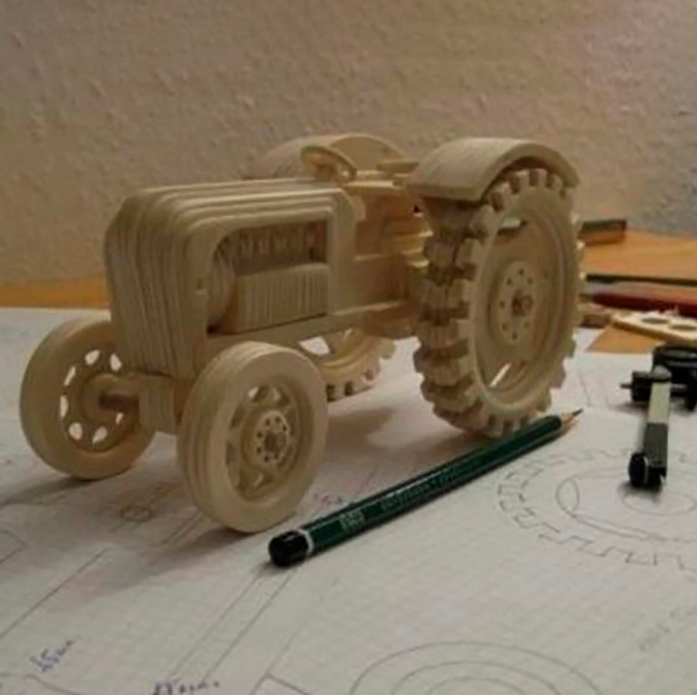 Tractor 1 Wooden Laser Cut Out Shape Great For Crafting