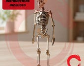 Laser cut file three-dimensional human skeleton puzzle SVG glowforge laser cutting 3D anatomy wooden DXF files Vector template Eps cnc