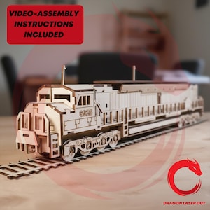 Paquete de archivos SVG de trenes de juguete cortados con láser, vehículos de madera, locomotoras, plantillas vectoriales, archivos de rompecabezas (DXF, AI, EPS, CDR), patrones CNC.