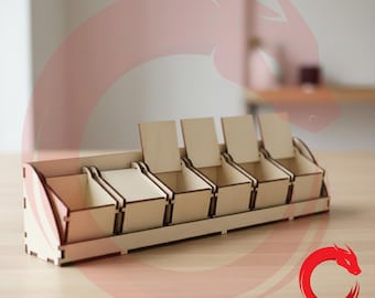 Laser cut multitool boxes for small items SVG glowforge wood organizer DXF files Vector template file Cdr Ai Pdf Eps cnc