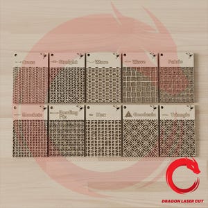 Modello flessibile tagliato al laser 30 stili Flex Bundle SVG in legno glowforge file DXF file modello vettoriale Cdr, Eps cnc