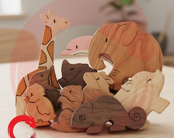Laser geschnittene Holztiere SVG-Dateien Vektor Vorlage Puzzle Schneidedatei Dxf Ai Eps Cdr cnc