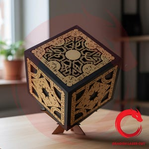 Laser cut Hellraise cube SVG bundle glowforge wood Hell cube files Vector template cutting file Dxf Pdf Eps Cdr cnc pattern