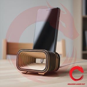 Laser cut Phoneamplifier SVG bundle glowforge wood Phone Docking Station DXF files Vector template cutting file Eps Pdf cnc pattern