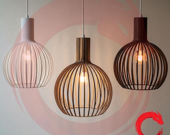 Laser cut files Hanging Light Lamp Ceiling SVG glowforge wood Chandelier Vector template puzzle Dxf Pdf Eps Cdr cnc pattern