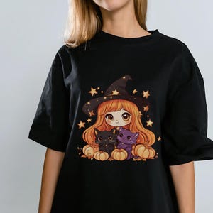 Kawaii Halloween clipart bundle featuring cute witch, cat, mummy, vampire, zombie, and pumpkin designs in pastel goth style. Includes 34 PNG graphics at 300 DPI with transparent backgrounds—perfect for sublimation, stickers, planners, cards, and seasonal craft projects.