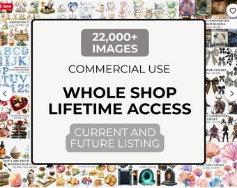 22000+ Watercolor Clipart Bundle, Whole Shop Lifetime Access, Commercial Use PNG Graphics, Sublimation PNG Bundle Printable, Future Updates