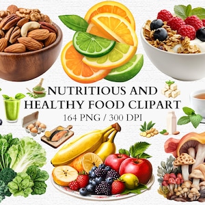Image numérique alimentaire Clipart planification des repas Journal alimentaire graphique PNG Conception de menus pour coach santé Livre de recettes Ressource de bien-être visuel