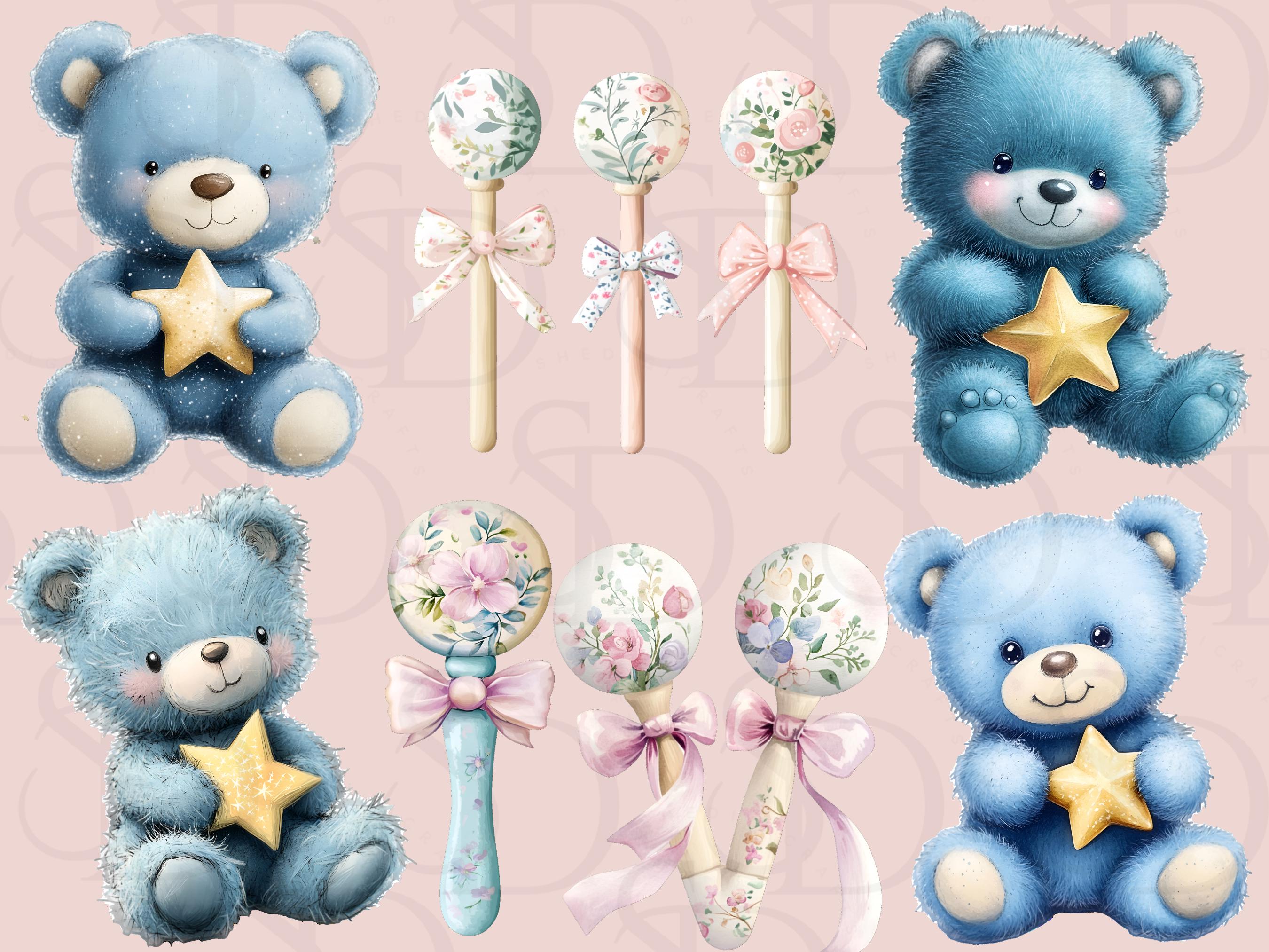 Cute Baby Rattles Png Clipart Set Baby Toys PNG Collection Colorful ...