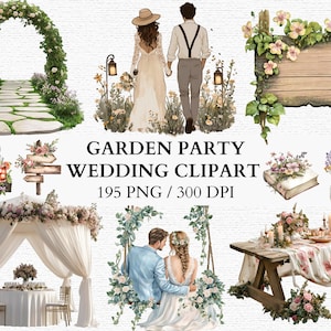 Druckbare Hochzeit Clipart rustikal Garten Party Blumen grün Kränze für Braut Einladungen Schilder Dekorationen sofort digitaler Download