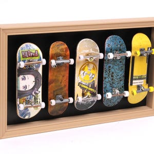 Fingerboard Display Case Magnetic Picture Frame Holds 5