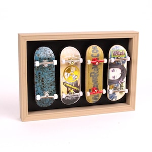 Fingerboard Display Case Magnetic Picture Frame Holds 4