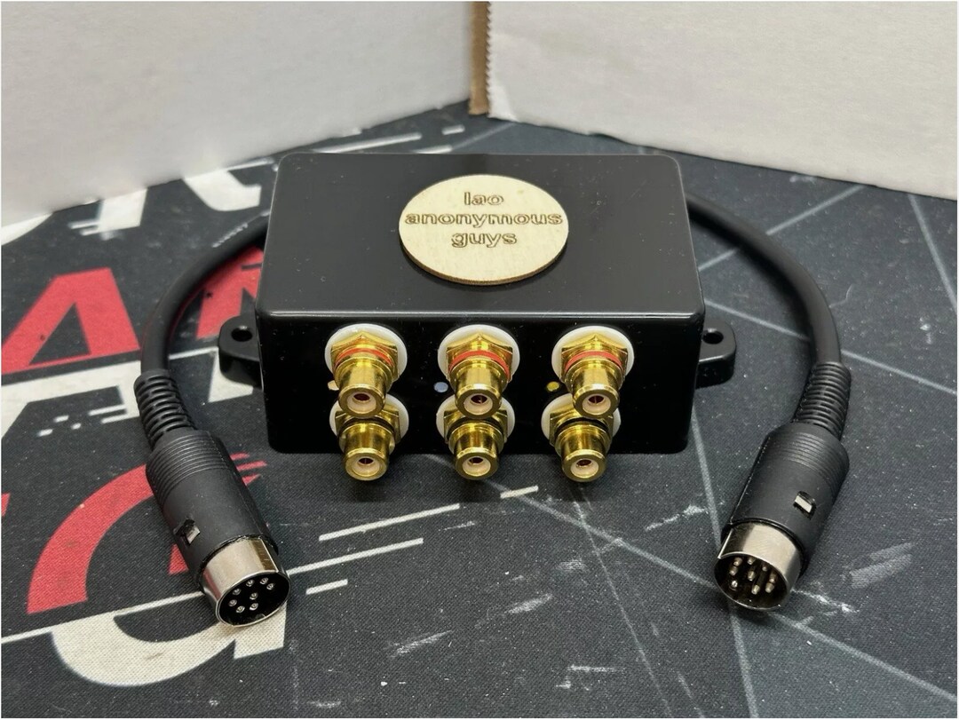 thumbnail image 2 of DIN To Male/Female RCA Cables – 18 Pieces For A/d/s/ Amps & Crossovers, 6 Channels, 300W, USA Made 2 of 5