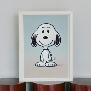 Dog Cartoon Print - Children Bedroom Poster - Cartoon Art - Snoopy - Fun Print - Cartoon Dog - Comic book Art - Professional Art Print