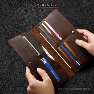 Cadeau fête des pères, portefeuille en cuir véritable pour homme, portefeuille en cuir premium pour homme, cadeau d'anniversaire, cadeau d'anniversaire pour lui, cadeau pour petit ami