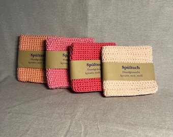 Handgemachte Spültücher aus Baumwolle