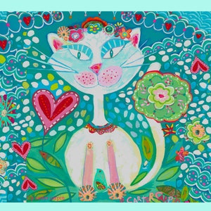 Michele cat fabric panel image 2