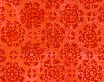 Red/Orange lace fabric