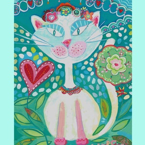 Michele cat fabric panel image 1