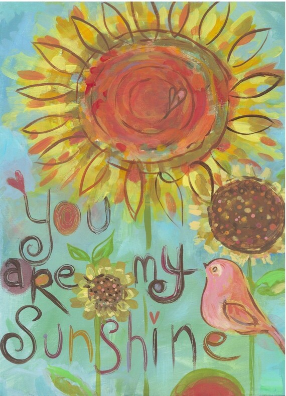 Items similar to You are my sunshine CANVAS 11 x 14 on Etsy