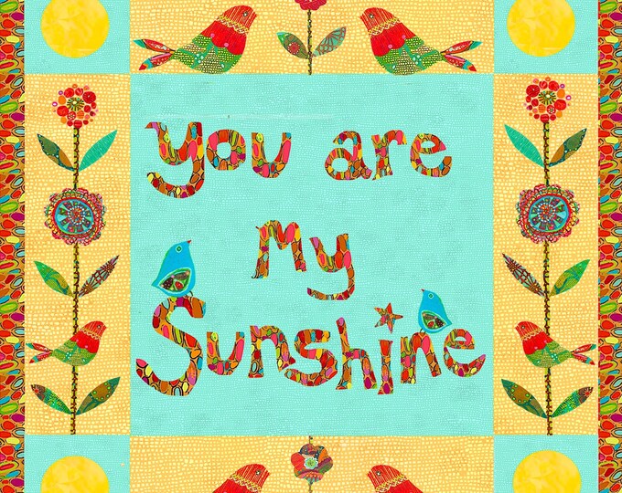 You Are My Sunshine Fabric Panel Etsy