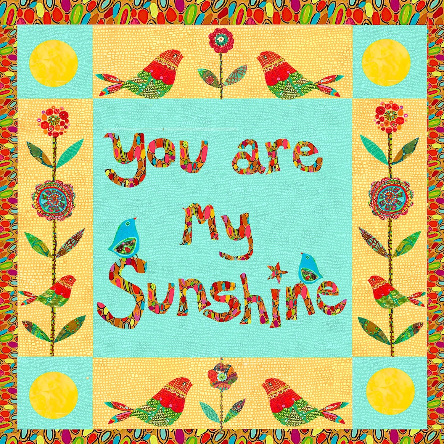 You Are My Sunshine Fabric Panel - Etsy Canada
