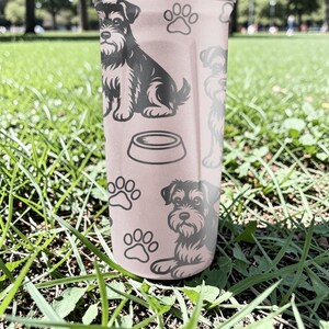 Mini Schnauzer BlenderBottle Shaker Cup – Graverad Hundförpackning – 740 ml Isolerat Rostfritt Stål – Present till Hundälskare bild 7