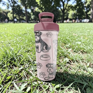 Mini Schnauzer BlenderBottle Shaker Cup – Graverad Hundförpackning – 740 ml Isolerat Rostfritt Stål – Present till Hundälskare bild 5