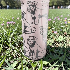 Schnauzer BlenderBottle Shaker Cup – Engraved Dog Wrap – 24oz Insulated Stainless Steel – Gift for Dog Lovers image 7