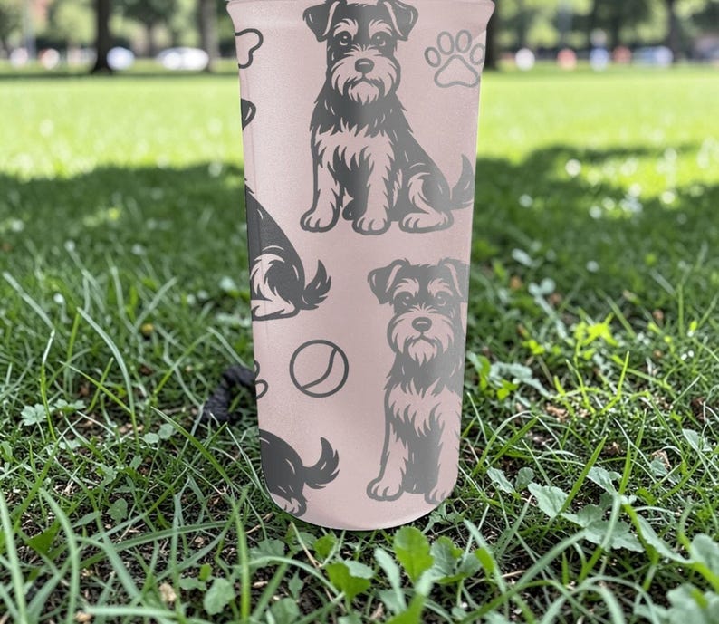 Mini Schnauzer BlenderBottle Shaker Cup – Graverad Hundförpackning – 740 ml Isolerat Rostfritt Stål – Present till Hundälskare bild 8