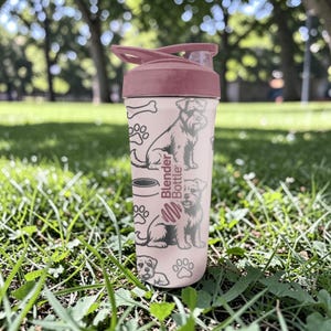 Schnauzer BlenderBottle Shaker Cup – Engraved Dog Wrap – 24oz Insulated Stainless Steel – Gift for Dog Lovers image 4