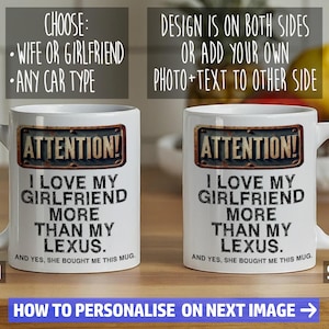 Lexus Mug - Gift for a motoring enthusiast - Can be personalised