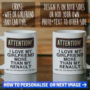 Renault Mug - Gift for a motoring enthusiast - Can be personalised