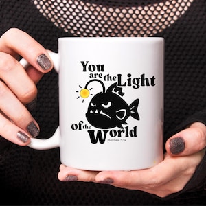 Sie sind das Licht der Welt - Matthäus 5:14, Bibel Vers Kaffeetasse - Perfekt für Geschenke, Wohnkultur, Kaffeeliebhaber, Motivationszitate
