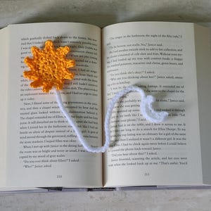 Crochet Handmade Sun and Moon Bookmark