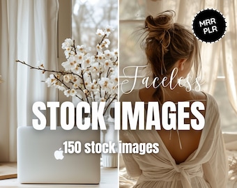 150 Faceless Marketing Stock images with Master Resell Rights | PLR MRR | Faceless Stock Photo Bundle | DFY | Boho Instagram Lifestyle image