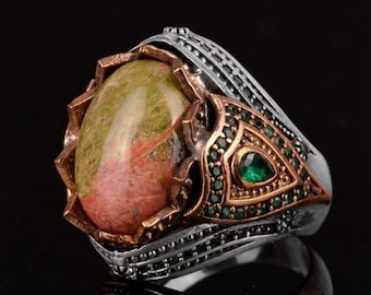 Unakite Stone Limitless Magick Ring - Open the Eternal Sorcerer's Gate