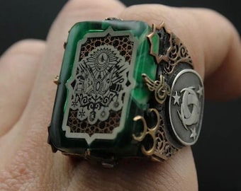 Spiritual Ottoman Dynasty Ring – Antique Turkish Ring with Sacred Symbolism