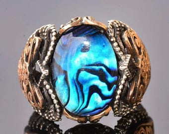 Anillo Marid Djinn King 777 / Poderoso anillo para atraer riqueza / Talismán de prosperidad, éxito y fortuna / Anillo mágico con Djinn para la abundancia