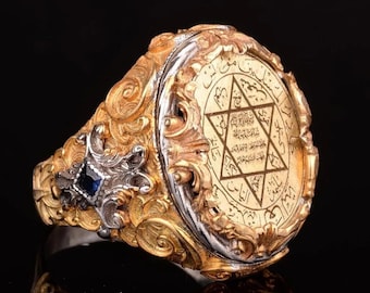 Powerful Arabic Genie Ring with Ifrit Spirit | خاتم السحر الأسود العربي Authentic Magical Djinn Ring for Protection, Wealth Power