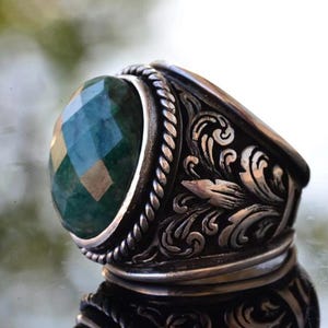 Powerful Arabic Genie Ring with Ifrit Spirit | خاتم السحر الأسود العربي Authentic Magical Djinn Ring for Protection, Wealth & Power
