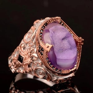 Talismanic Women&#39;s Ring | Protective Magic Ring | Keeps Away Evil Spirits & Demons | Handmade Spiritual Jewelry | Mystical Gift for Her