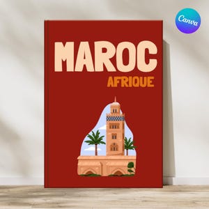 Modèle Album Photo MAROC Style Assouline à télécharger et à personnaliser (couverture du livre, carte Maroc et intérieur photos)