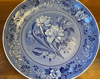 Spode Blue Room Botanical Platter Serving Plate blue and white plate gallery wall large round serving platter, Spode