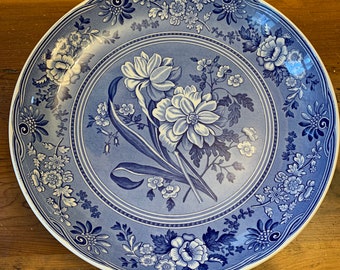 Spode Blue Room Botanical Platter Serving Plate blue and white plate gallery wall large round serving platter, Spode