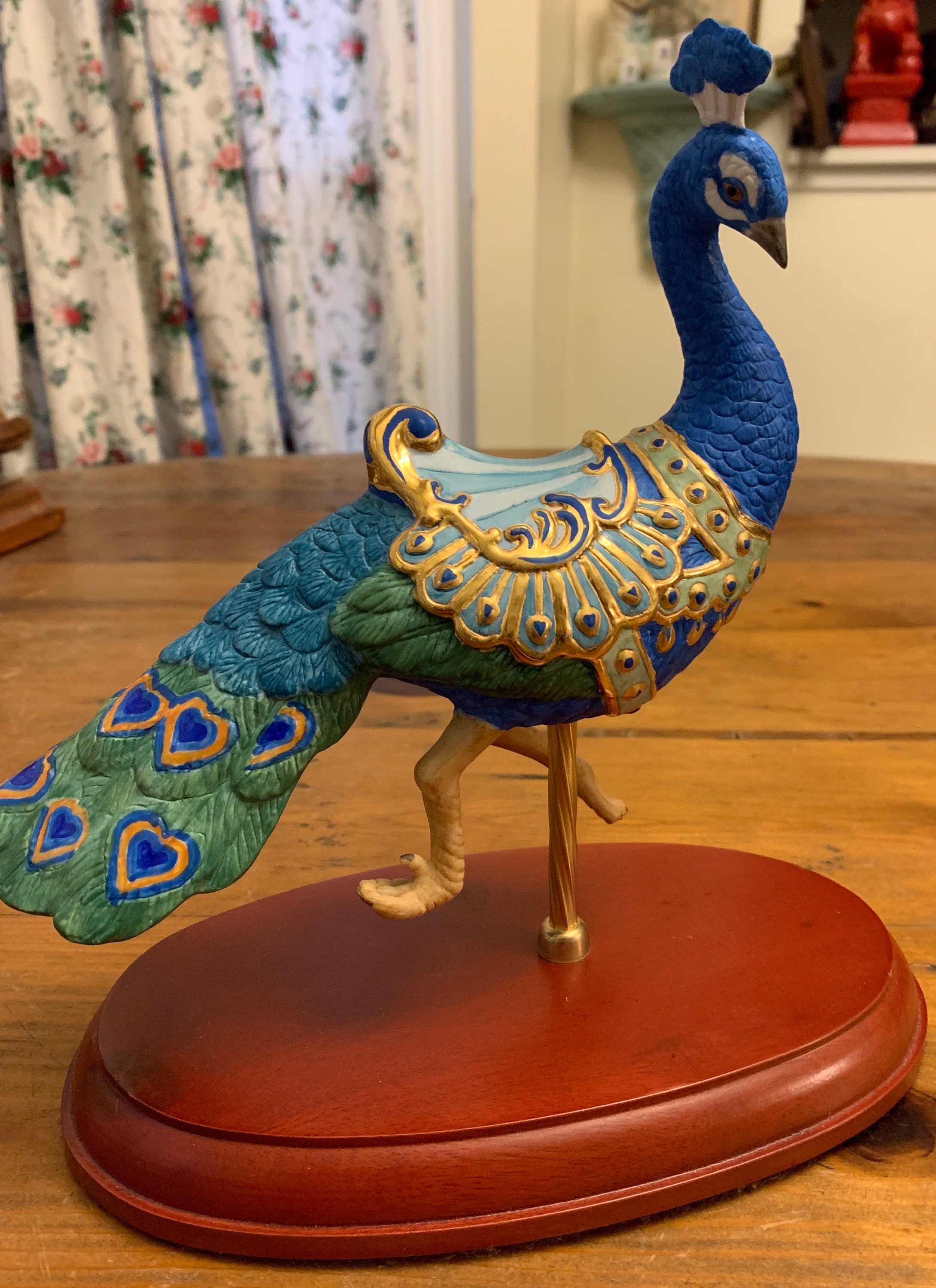 Lenox Carousel Peacock Ceramic Figurine Etsy