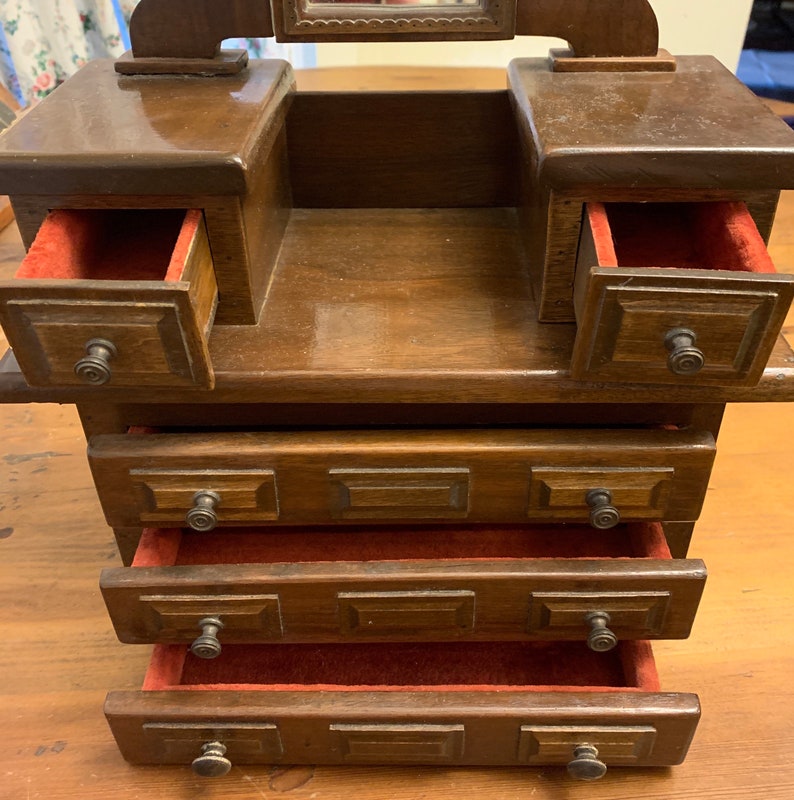 Victorian Eastlake Dresser Jewelry Box Etsy